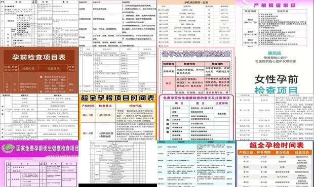 汕头孕前检查有哪些项目