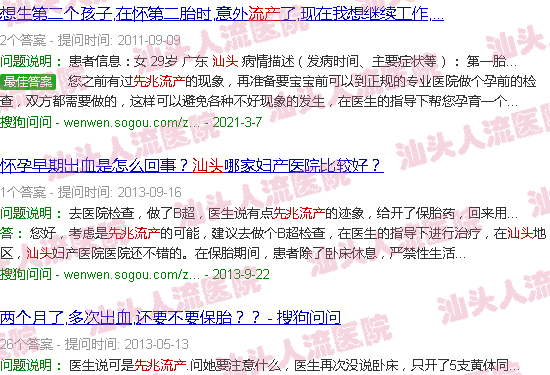 汕头先兆流产
