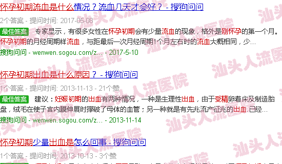 汕头怀孕初期流血是什么原因