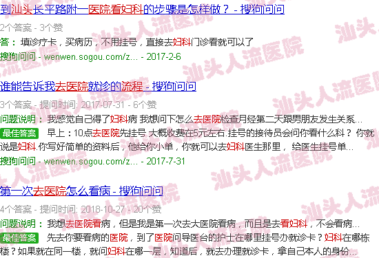 汕头去医院看妇科流程